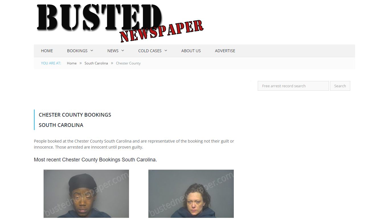 Chester County, SC Mugshots - BUSTEDNEWSPAPER.COM